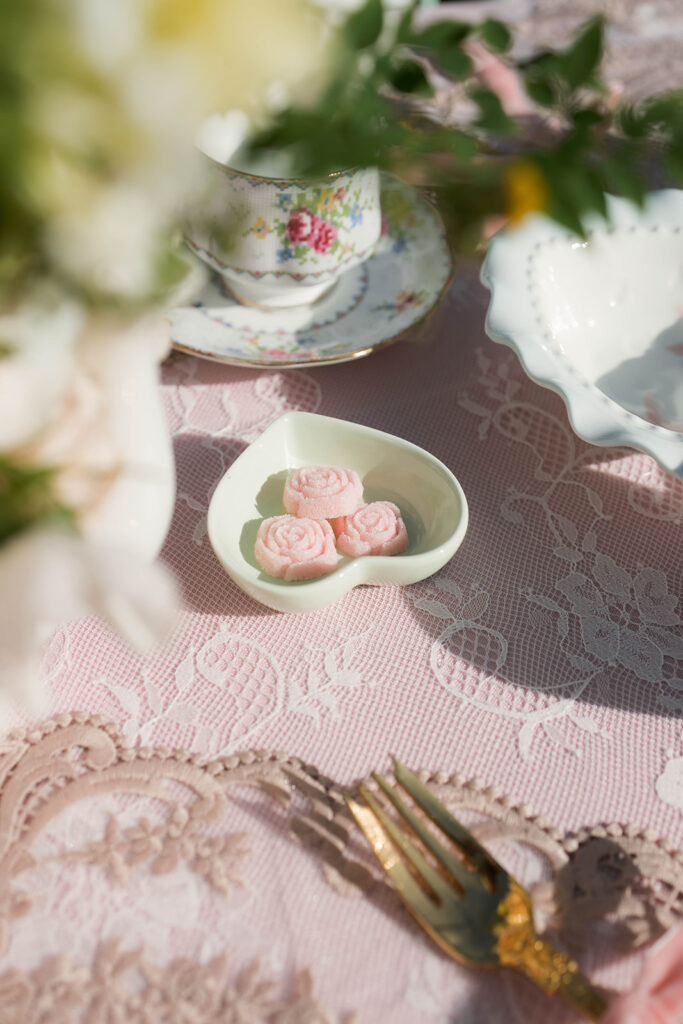 vintage tea party ideas, Bridgerton-inspired event, Valentine’s Day tea party, Galentine’s tea, bridal shower tea party, Easter brunch ideas, vintage decor, heirloom tea sets, event vendors, floral design, dessert table ideas, pastel party styling, romantic garden party.