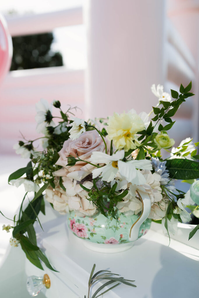 vintage tea party ideas, Bridgerton-inspired event, Valentine’s Day tea party, Galentine’s tea, bridal shower tea party, Easter brunch ideas, vintage decor, heirloom tea sets, event vendors, floral design, dessert table ideas, pastel party styling, romantic garden party.