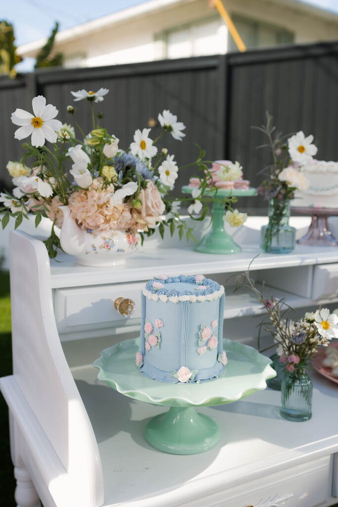 vintage tea party ideas, Bridgerton-inspired event, Valentine’s Day tea party, Galentine’s tea, bridal shower tea party, Easter brunch ideas, vintage decor, heirloom tea sets, event vendors, floral design, dessert table ideas, pastel party styling, romantic garden party.