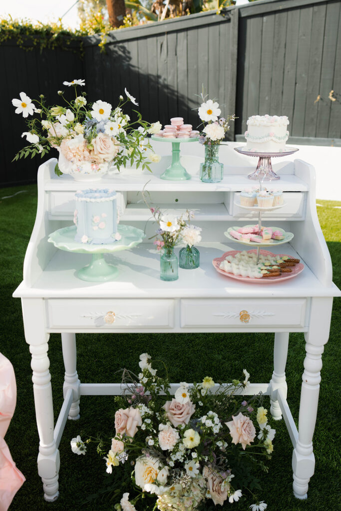 vintage tea party ideas, Bridgerton-inspired event, Valentine’s Day tea party, Galentine’s tea, bridal shower tea party, Easter brunch ideas, vintage decor, heirloom tea sets, event vendors, floral design, dessert table ideas, pastel party styling, romantic garden party.