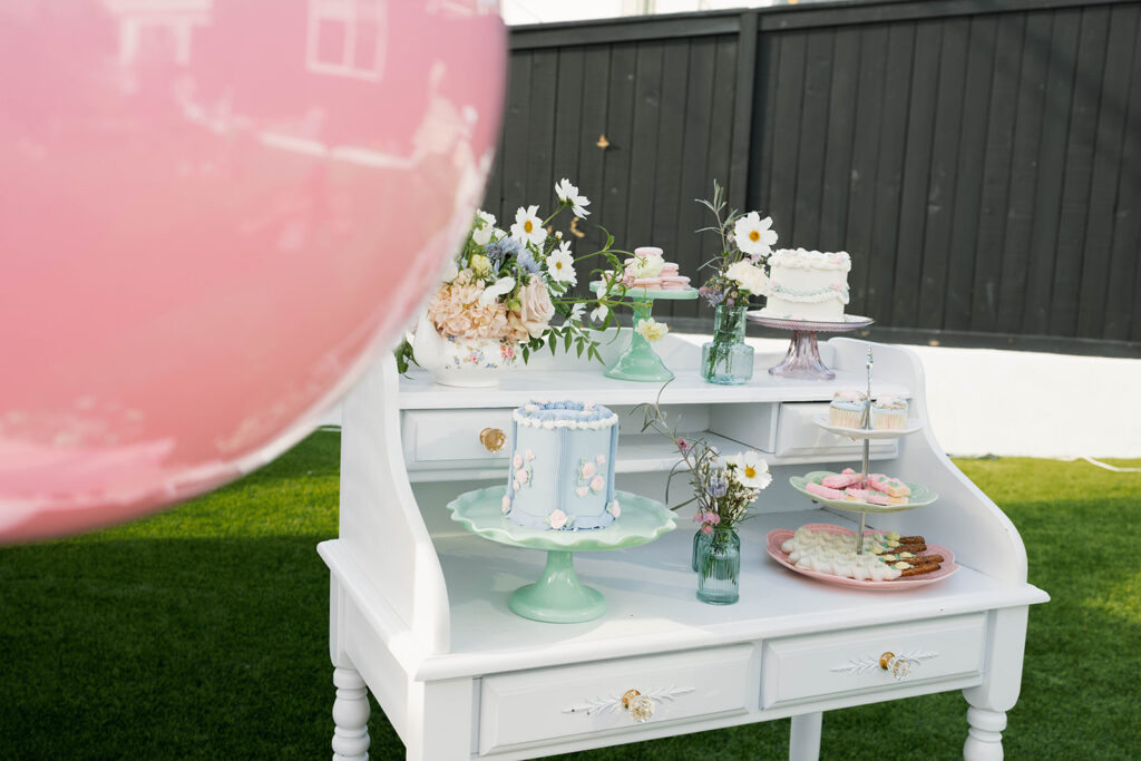 vintage tea party ideas, Bridgerton-inspired event, Valentine’s Day tea party, Galentine’s tea, bridal shower tea party, Easter brunch ideas, vintage decor, heirloom tea sets, event vendors, floral design, dessert table ideas, pastel party styling, romantic garden party.