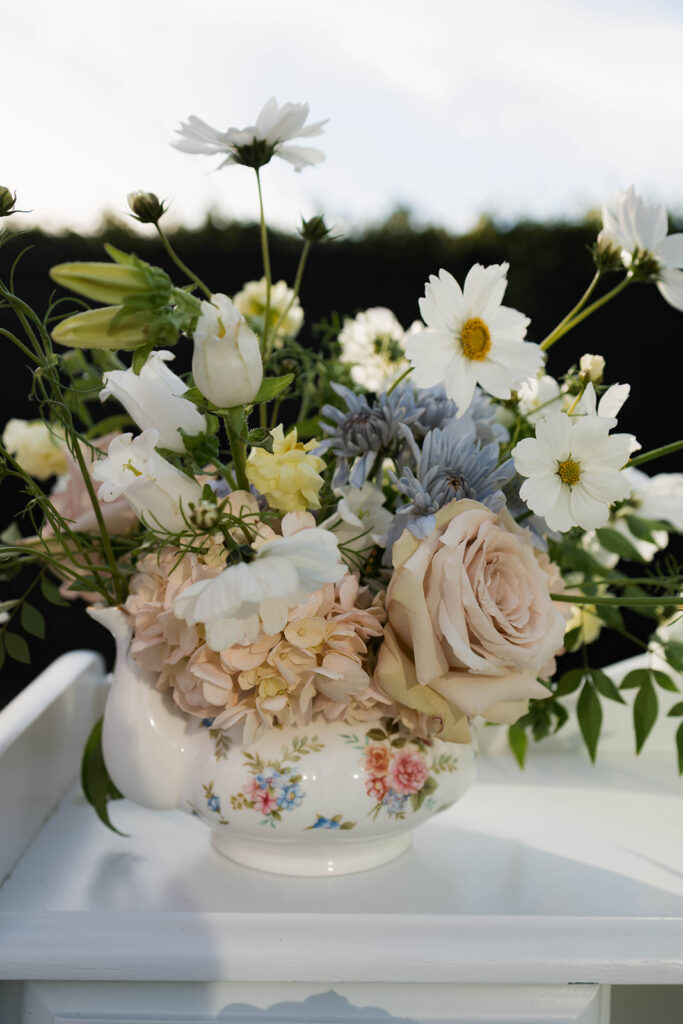 vintage tea party ideas, Bridgerton-inspired event, Valentine’s Day tea party, Galentine’s tea, bridal shower tea party, Easter brunch ideas, vintage decor, heirloom tea sets, event vendors, floral design, dessert table ideas, pastel party styling, romantic garden party.