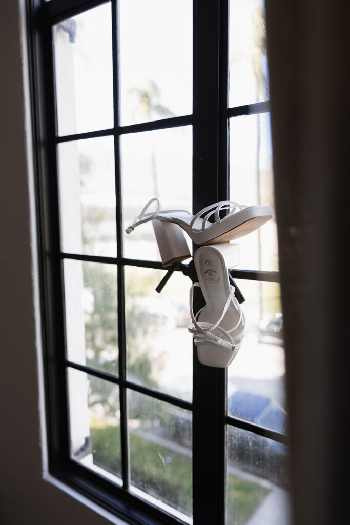 Bride and groom at a vintage-inspired wedding