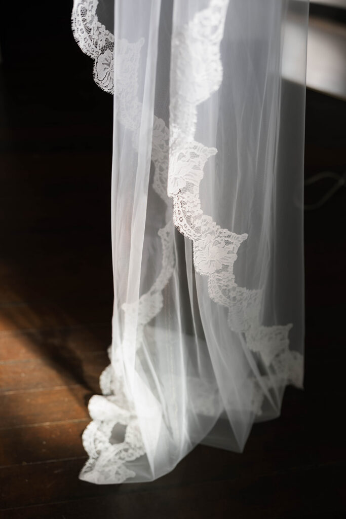 Bride and groom at a vintage-inspired wedding