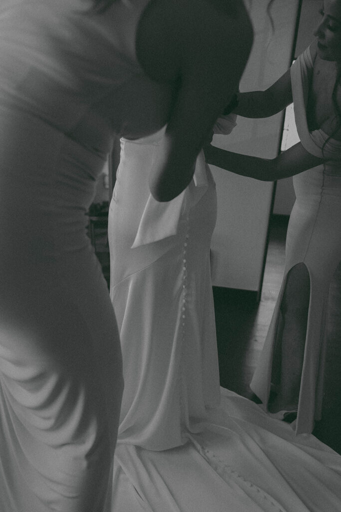 Bride and groom at a vintage-inspired wedding