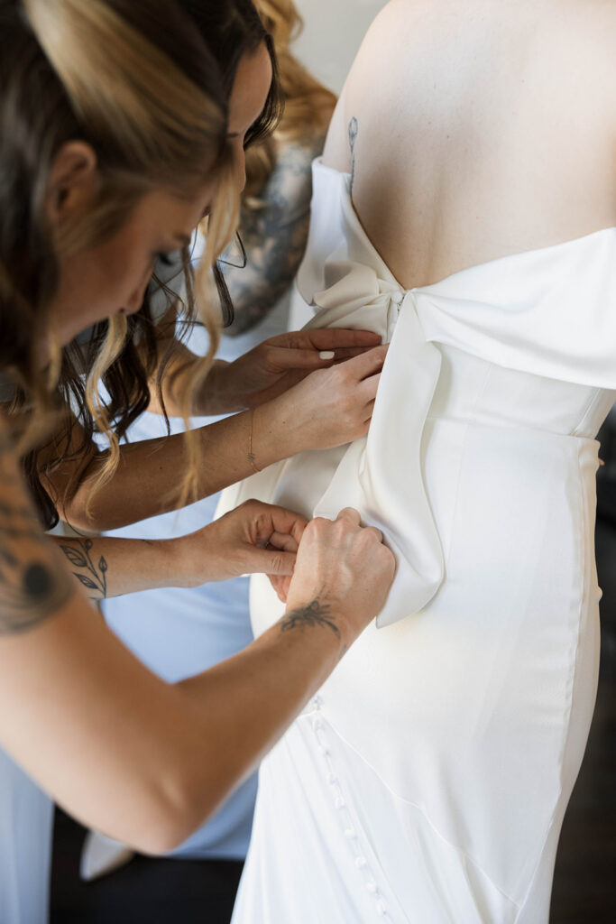 Bride and groom at a vintage-inspired wedding