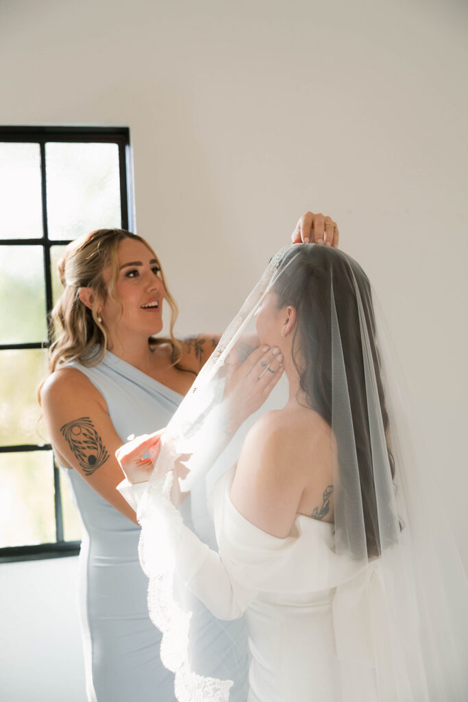 Bride and groom at a vintage-inspired wedding