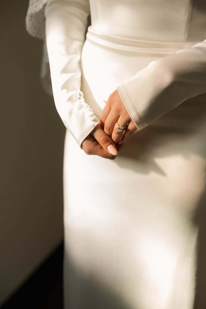 Bride and groom at a vintage-inspired wedding