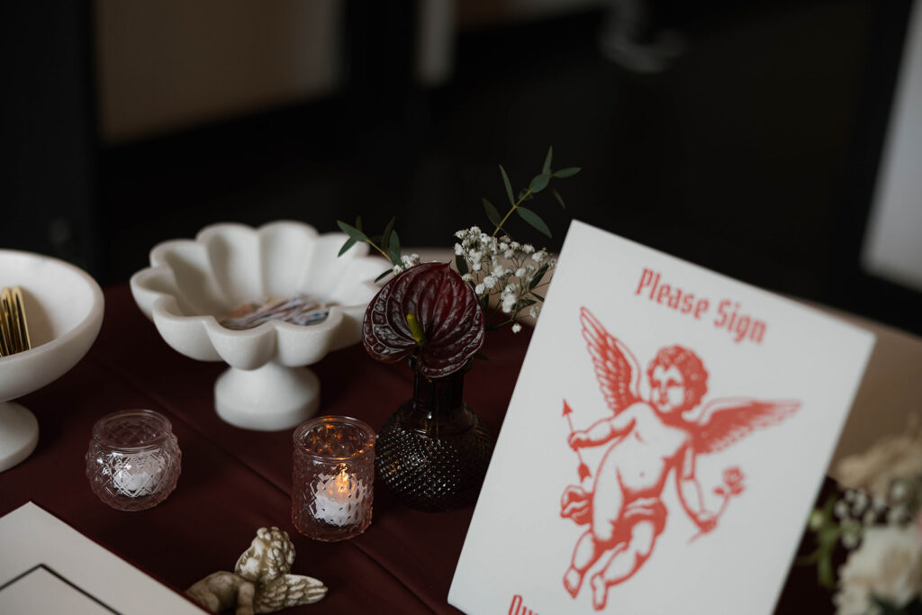 Bride and groom at a vintage-inspired wedding