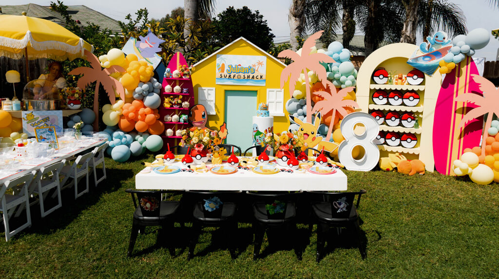 pokemon and surfing birthday event