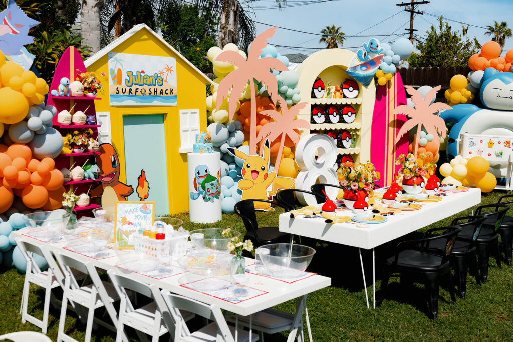 pokemon and surfing birthday event