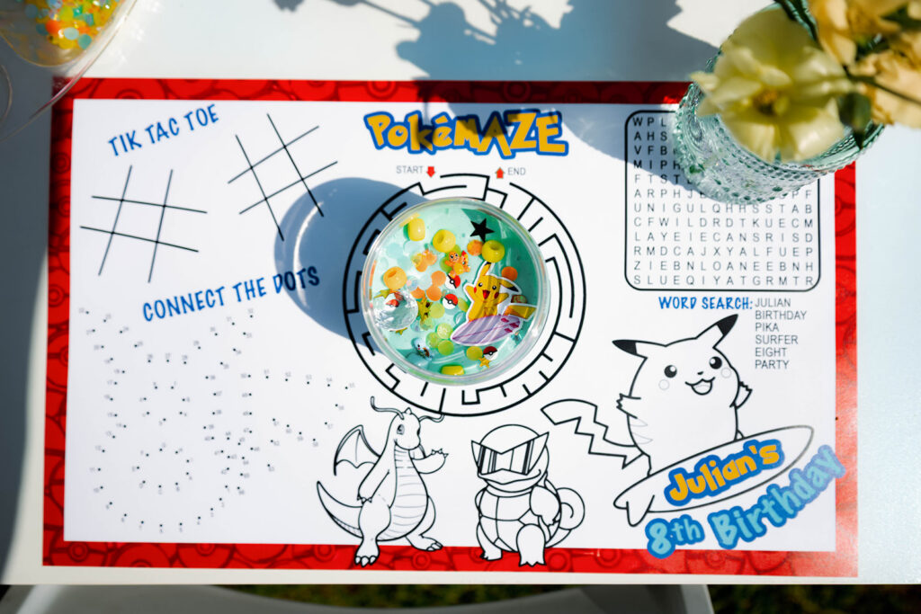 pokemon and surfing birthday event