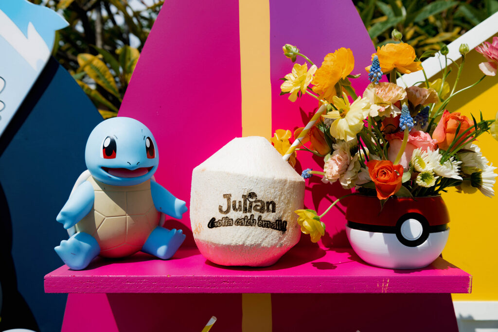 pokemon and surfing themed birthday event