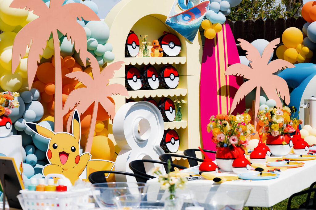 pokemon and surfing birthday event