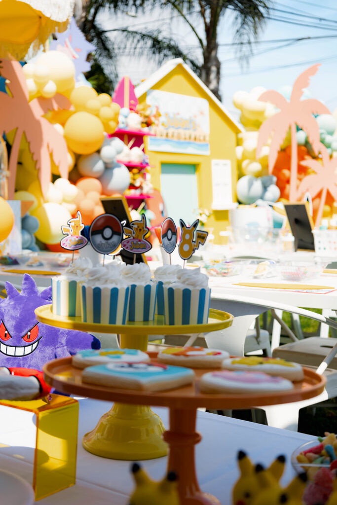 pokemon and surfing themed birthday event