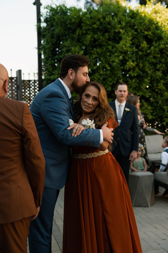 Romantic wedding scene featuring soft pastel florals, elegant decor, emotional couple moments, and guests celebrating in a light-filled venue inspired by Monet’s water lily paintings.
